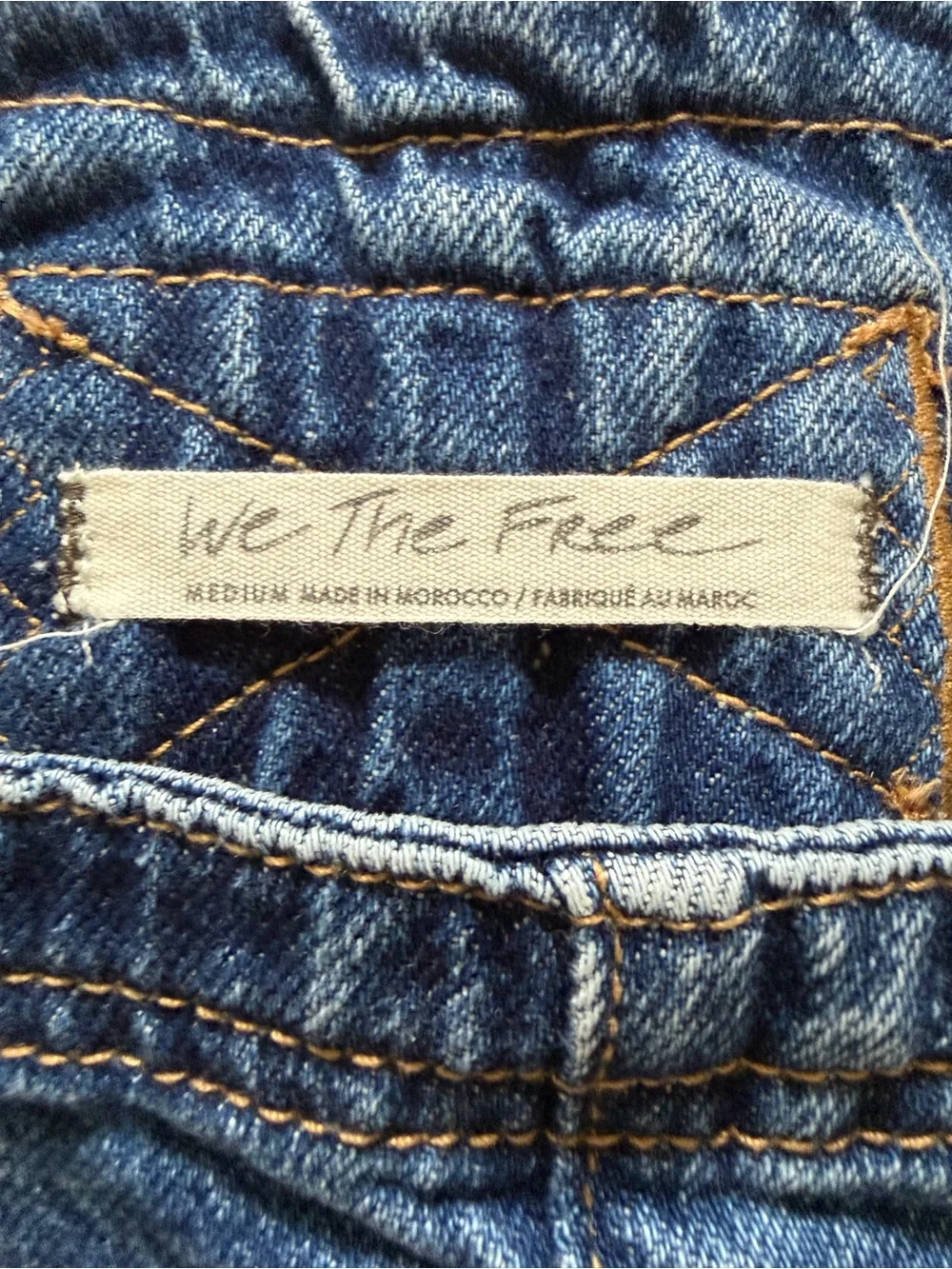 Free People Overall Smock Denim Dark Wash Distressed Mini Short Dress Casual M